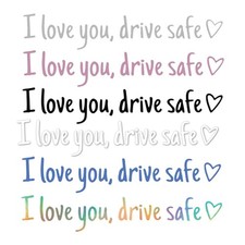 2 Pieces I Love You Drive Safe Mirror Sticker Funny Mirror Sticker Car Decals