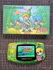 Game Boy Advance GBA Link Zelda Clear Green  Console with iPS Backlit LCD MOD