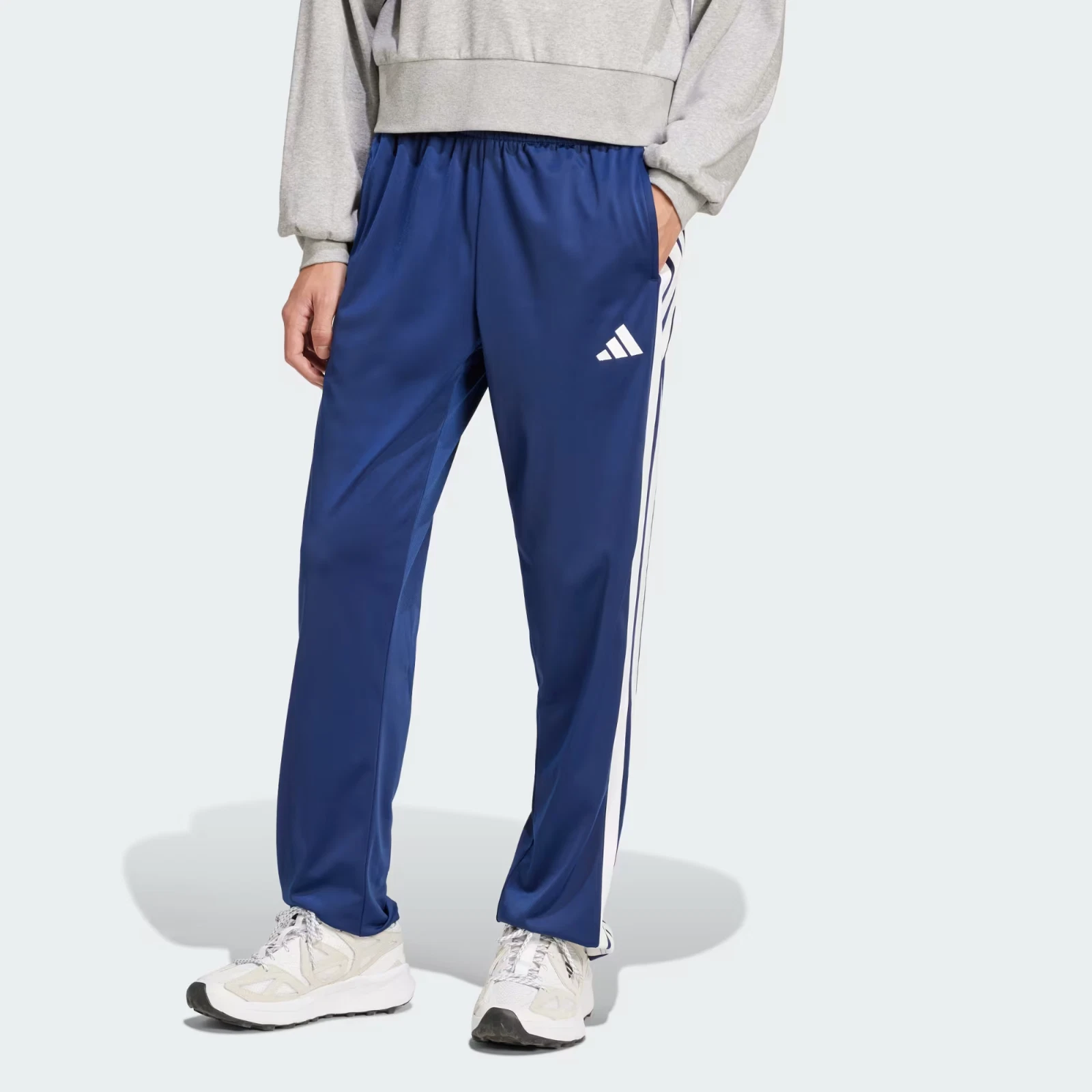 Adidas Dayready Open HEM Track Pants Men's Dark Blue Drawstring Straight JAX1142