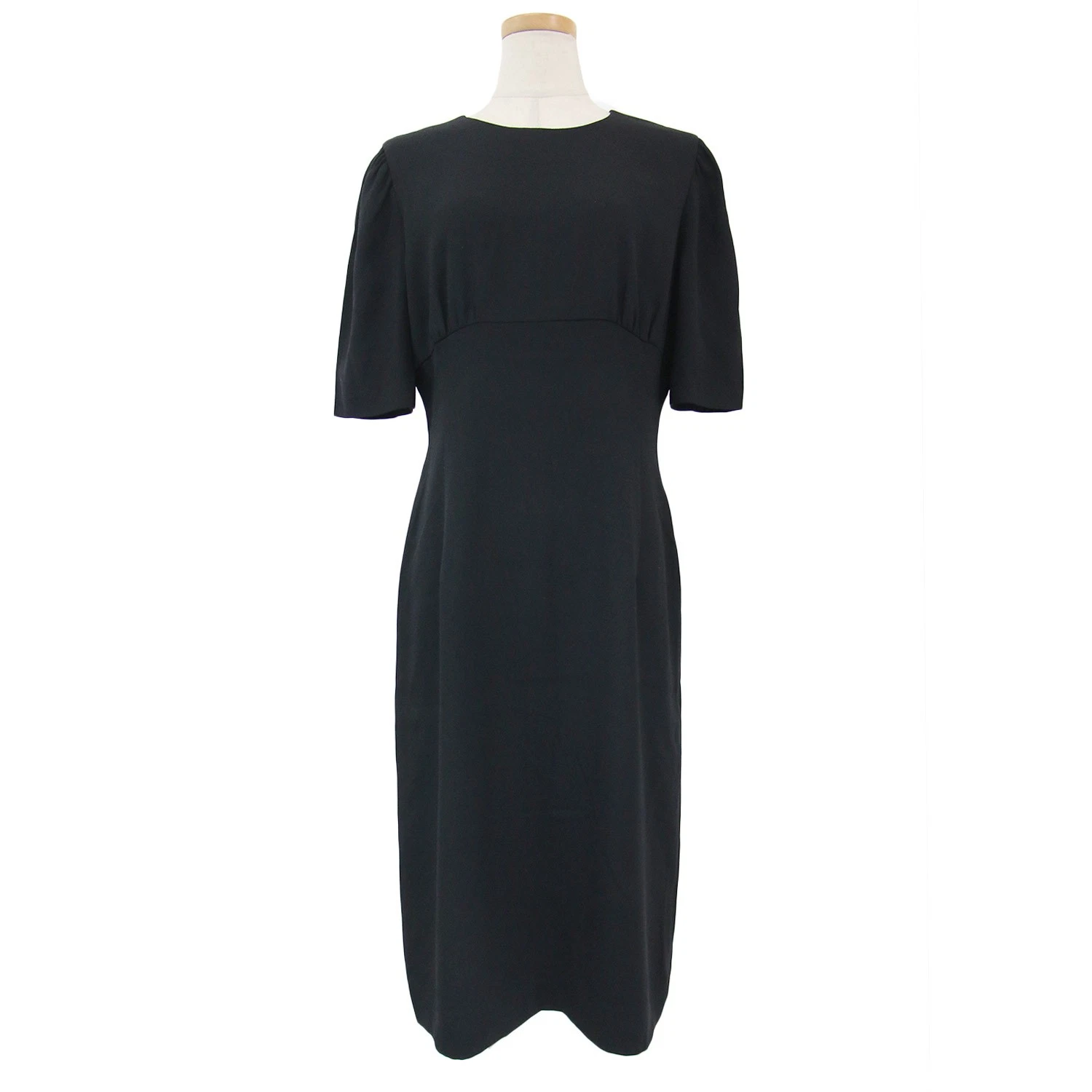 Abito GIVENCHY nero taglia 10 lunghezza media sotto ginocchio manica a sbuffo girocollo George