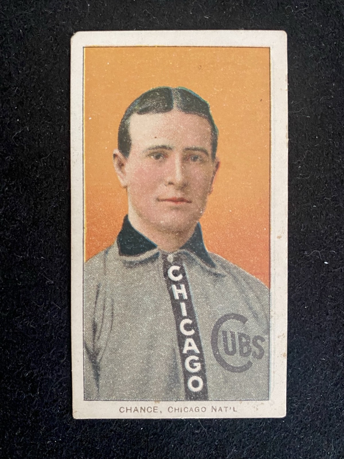 1909-11 T206 - Frank Chance HOF Portrait, Orange Background Polar Bear Tobacco