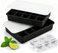EiswüRfelform Silikon 2Er Set 30 EiswüRfel Bpa-Frei SpüLmaschinenfest 3X3 Cm