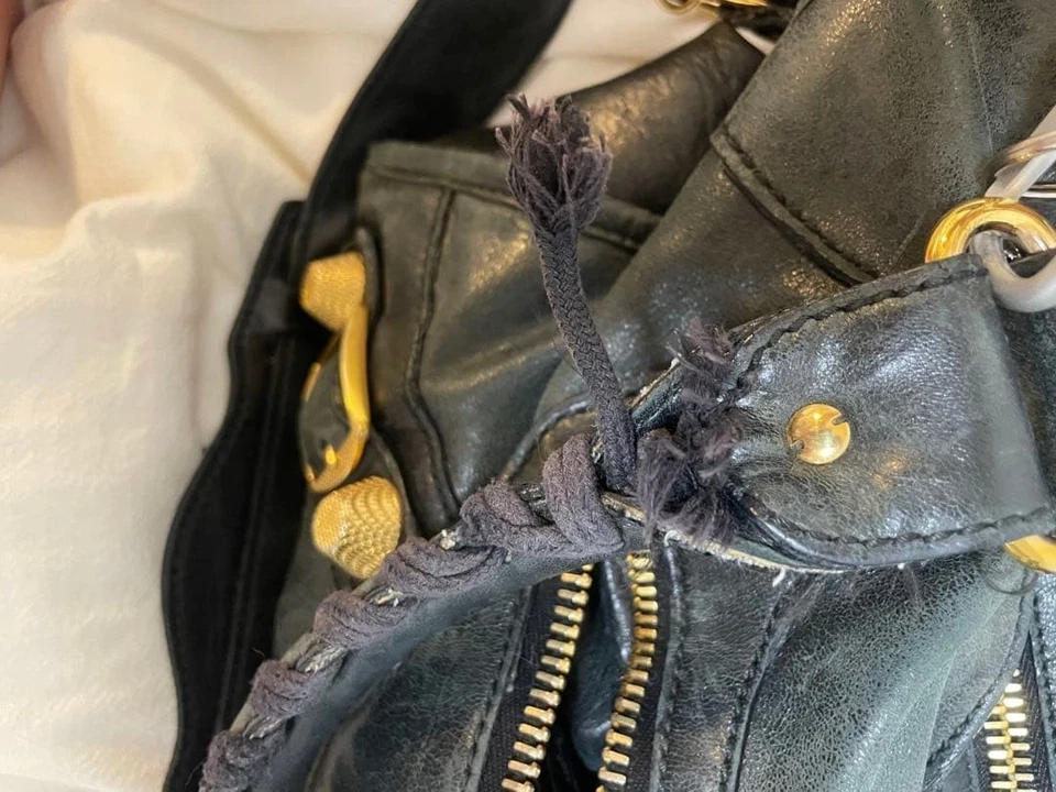 Balenciaga Giant City Dark Green Leather Bag From JAPAN - Image 2 of 4