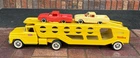 Vintage, TONKA, yellow steel car hauler