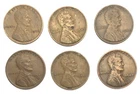 1942 LINCOLN WHEAT CENTS - 6 coin lot - all Phil. -  Combined shipping available