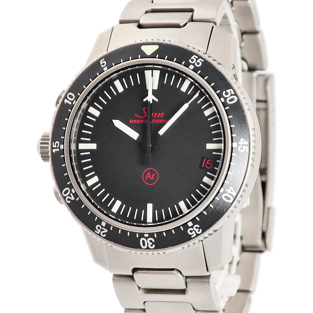 SINN Chronograph Mission Timer 503.EZM-1 Black Bar Crown at 9 o'clock Rota