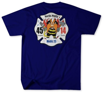 Unofficial Philadelphia Fire Department Engine 45, Ladder 14 and Medic 25 Shirt 