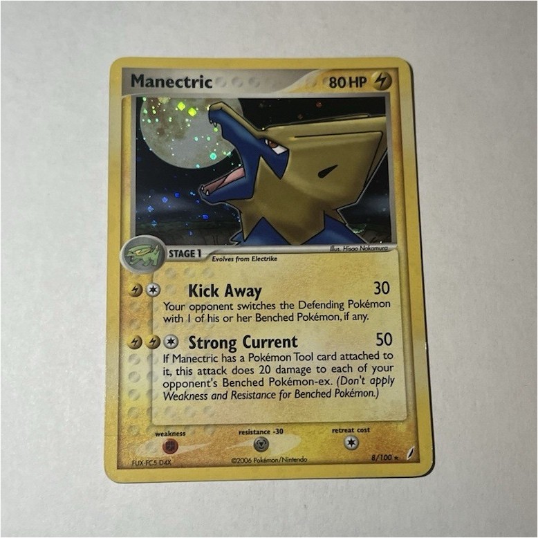 Pokémon Manectric 8/100 EX Crystal Guardians Holo Rare 80HP NM