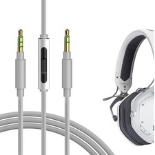 GEEKRIA 3.5mm Audio Cable with Mic Compatible V-Moda Crossfade 3, Grey
