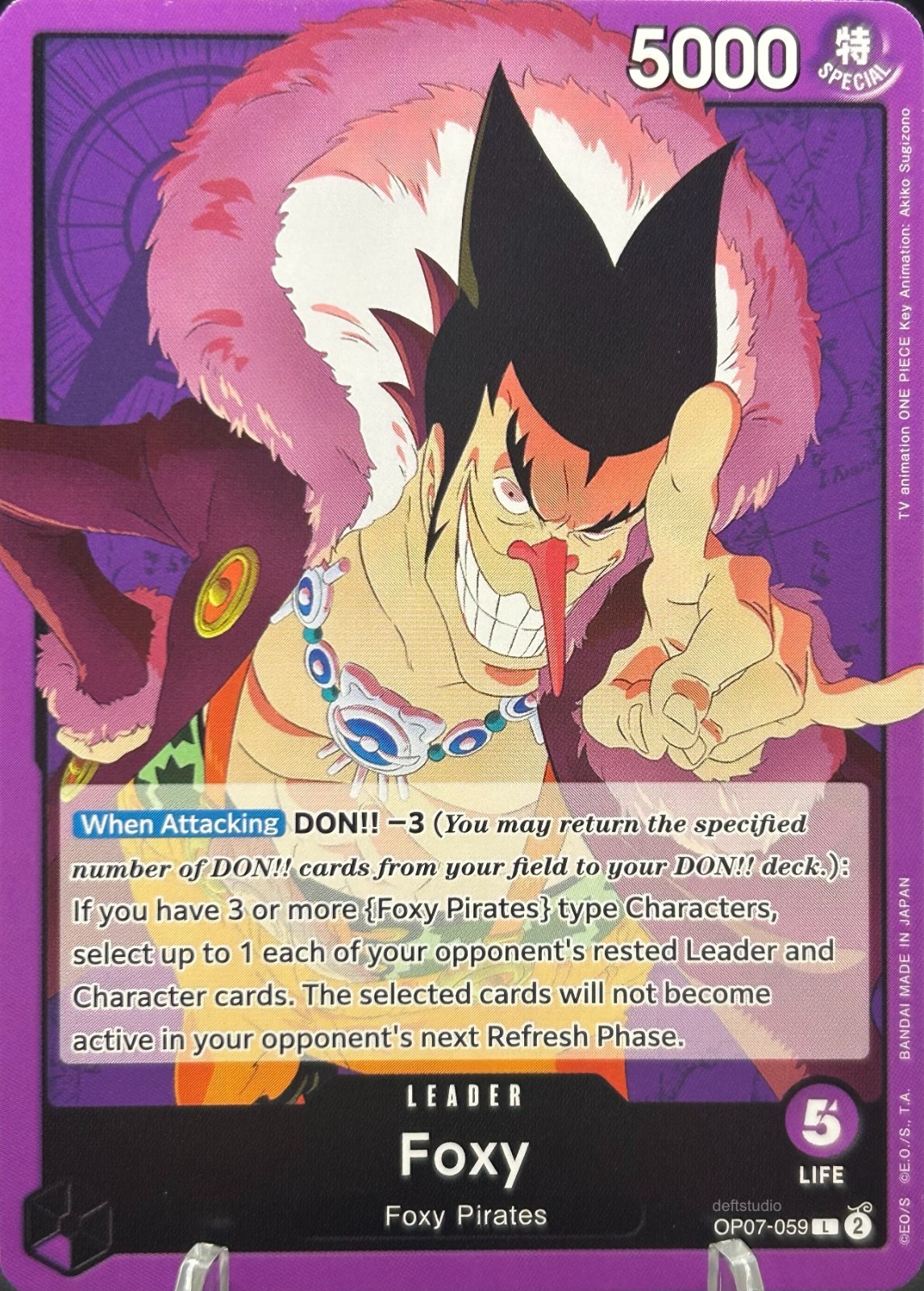 • Foxy • OP07-059 Leader 500 Years in the Future One Piece TCG NM