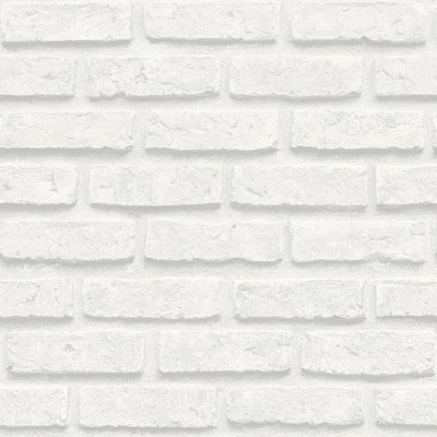 Weiße Ziegeloptik Tapete 3D Realistische Steinwand Grautöne Funktion Schlafzimmer