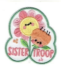 Girl SISTER TROOP Flowers Girls Fun Patches Crest Badges GUIDES SCOUT juniors