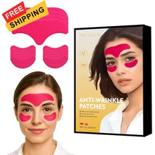 2 IN 1 Forehead & Under Eye Wrinkle Patches, Overnight Facial Wrinkle... 