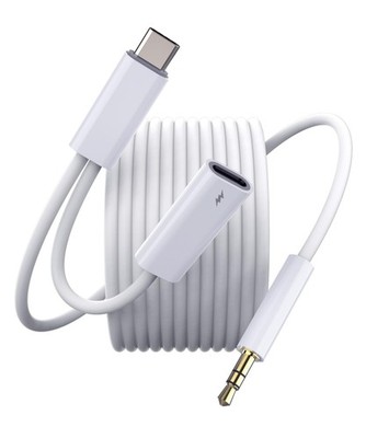 2-in-1 USB-C to Aux Cable, 3.5mm Male Audio Adapter for Car, Phone & Speaker