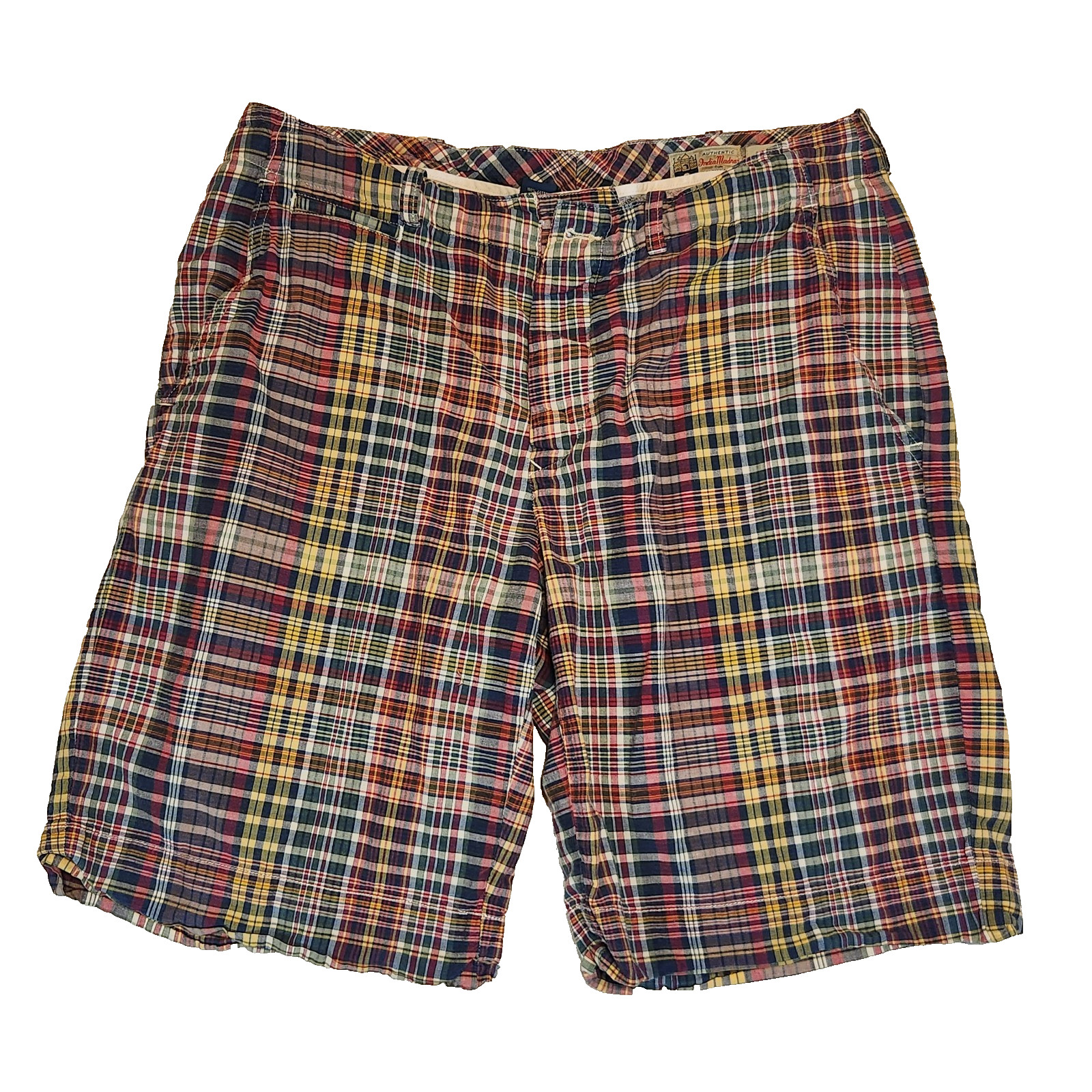 Vtg Polo Ralph Lauren Shorts Sz 34 Indian Madras Plaid Preppy Old Money Aestheti