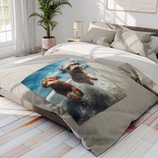 Cozy Dog Lovers Fleece Blanket - Perfect Pet Gift, Beach Vibes