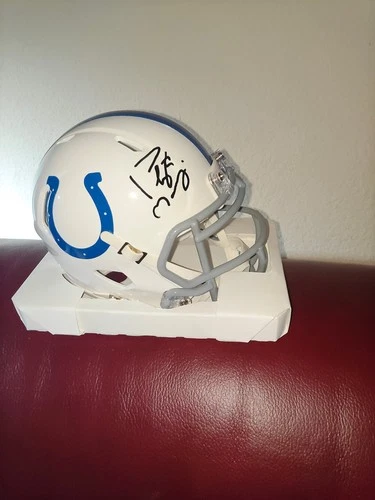 Peyton Manning Colts Signed Riddell Speed Mini Helmet FANATICS COA