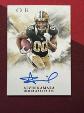 2017 Panini Origins Rookie Autographs Alvin Kamara On Card Auto. rookie card picture