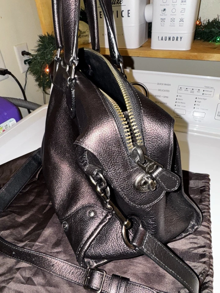 Bolso de Mano COACH Rhyder Cuero Metálico Dos Tonos 33739 Foto 4 de 4