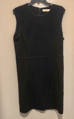 Tory Burch Natalee  Ponte Sheath Sleeveless Blue/Black Dress Sz XL