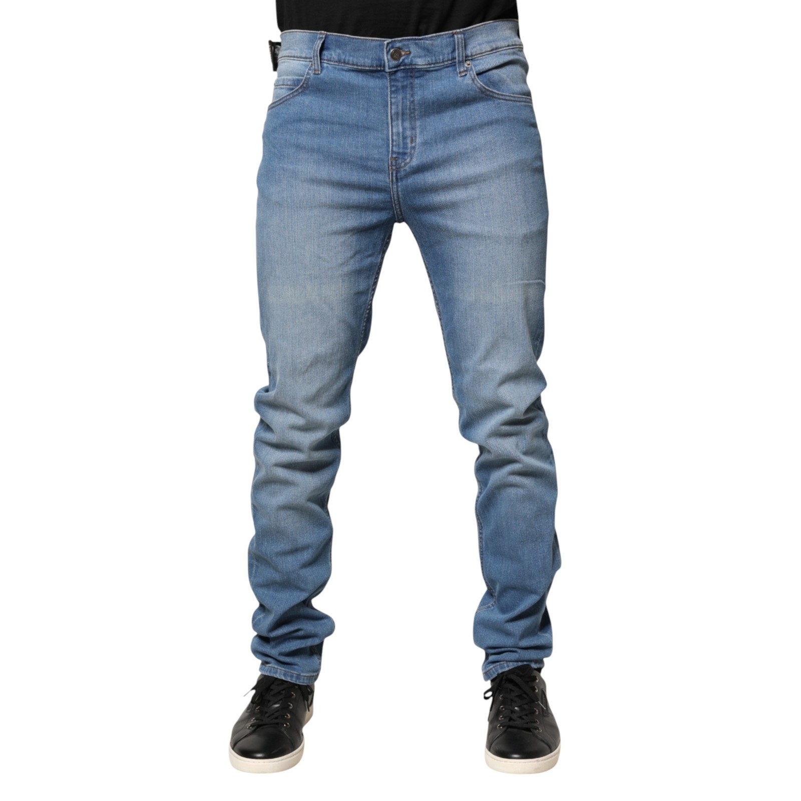 CHEAP MONDAY Jeans Blue Washed Men Cotton Skinny Denim Trouser s. W36 RRP 300usd