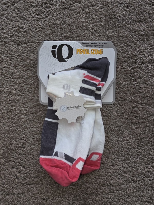 Cycling Socks Pearl Izumi Woman WPRO Sz M Low Top White