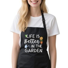 Gardening Apron Women Pockets Adjustable Plant Lover Gift Work Clothes