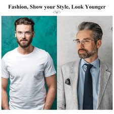 Metal Frame Anti Blue Light Glasses for Men - 3 Pack