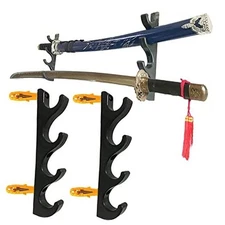 Pmsanzay Four-Layer Wall-Mounted Sword Stand Display - Holder, Hook, Hanger 