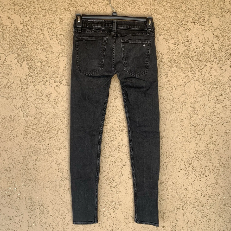 Rag & Bone Jeans 28x31 Women’s Fit 1 Extra Slim Standard Issue Stretch Black - Image 4 of 4