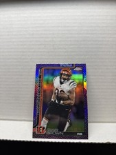 2025 Topps Chrome Football Chase Brown Purple Pigskin /75 Bengals!