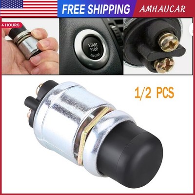 1/2 PCS PUSH BUTTON MOMENTARY STARTER 50A IGNITION SWITCH ON-OFF SPST 12V DC