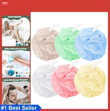 Bath Loofah 6 Pack Shower Sponge Body Scrubber Exfoliating Mesh Large Grey