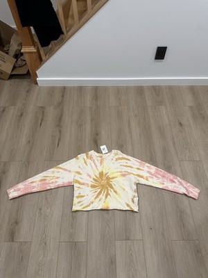 NWT Mother The Loafer Crop Fray Delusional Shirt in Pink Size S