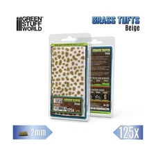 Green Stuff World Modelling Supply Grass Tufts - Beige (2mm) 125 pcs New