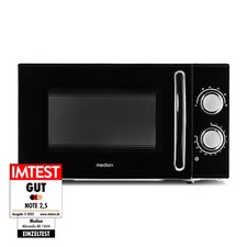 MEDION MD 15644 Mikrowelle 17L 700 Watt 6 Leistungsstufen Auftaufunktion schwarz
