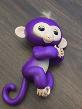 Fingerlings Interactive Baby Monkey Mia Purple Monkey Needs Battery WowWee