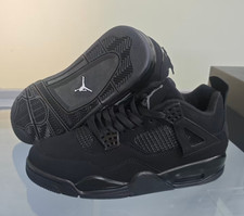 Men's Jordan 4 "Black Cat" Mid Top Retro Basketball Shoes Sneakers