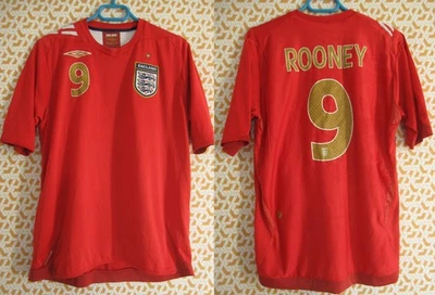 Maillot Angleterre Rooney #9 England 2006 Jersey Umbro Away Football soccer - L - Photo 1/4