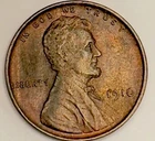 UNC 1910 Lincoln Wheat Cent Woody Improper Alloy Mix Error 1c Woodgrain Penny