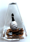 Vintage Hand Carved Painted Wood Goose Lucite/acrylic Unique Canada Paperweight — photo 4