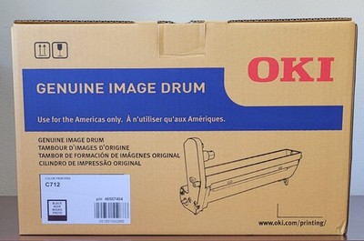 New Genuine Okidata OKI C712 Imaging Drum Unit Black 46507304 for Color Printers
