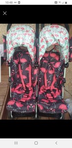 cosatto double stroller flamingo