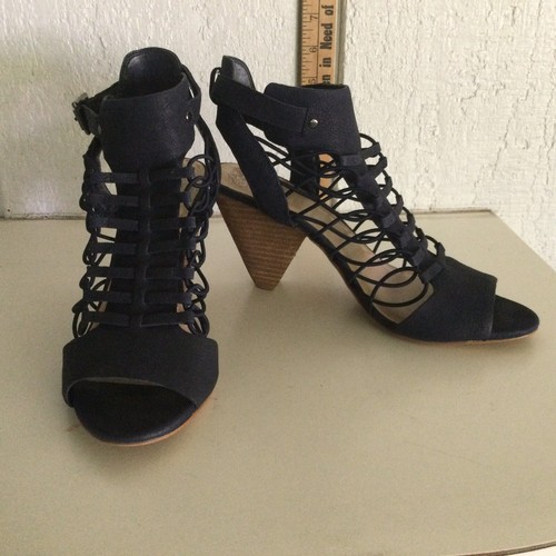 Vince Camuto Caged Leather Evel Heels 
