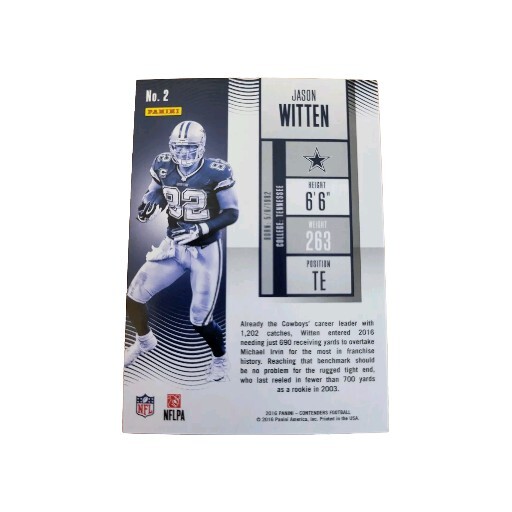 2021 Panini Gold Standard Jason Witten Good As Gold Patch Auto! #34/35