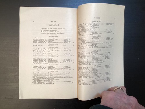 1891-92 BELOIT COLLEGE, WI, 45th Catalogue for Officers, Students, & Alumni SC - Picture 12 of 15