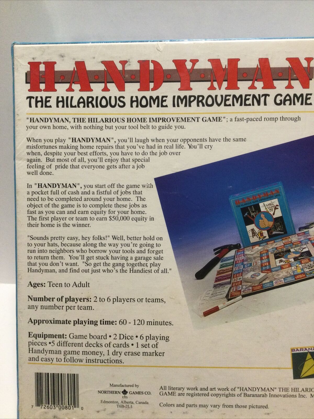 Handyman The Hilarious Home Improvement BOARD GAME Northern Games New Sealed