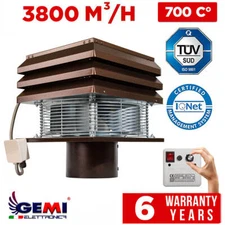 Chimney Fan Fireplace Barbecue Exhaust Fan Round Flue for BBQ 20cm / 8" 110Volt