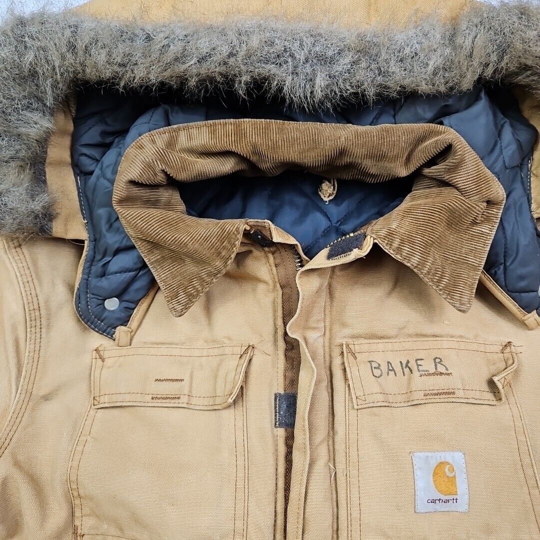 Vtg Carhartt Workwear Jacket L 44 Arctic Distress… - image 3