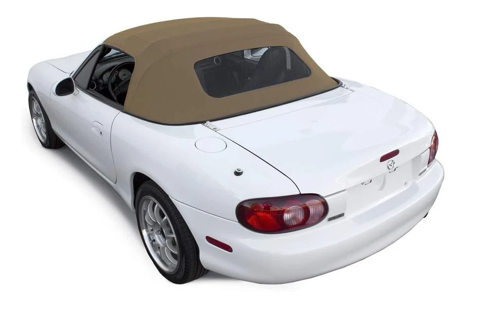 Mazda Miata Convertible Top W/ DOT Approved Glass Window 1990-2005 Tan Cabrio - Image 2 of 2